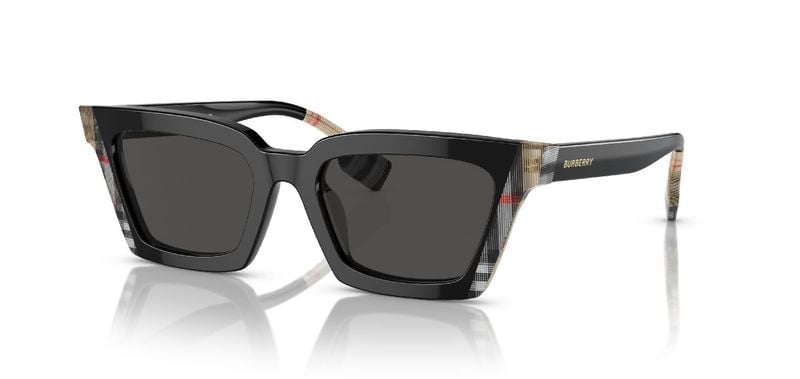 Burberry Rechteckig Sonnenbrillen 0BE4392U Schwarz für Damen