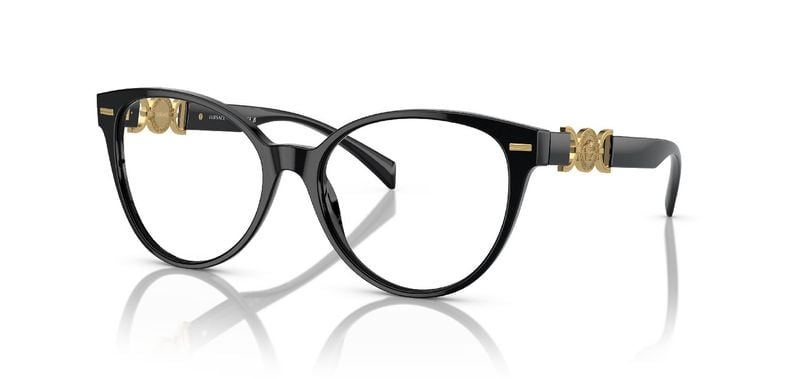 Versace Cat Eye Eyeglasses 0VE3334 Black for Woman