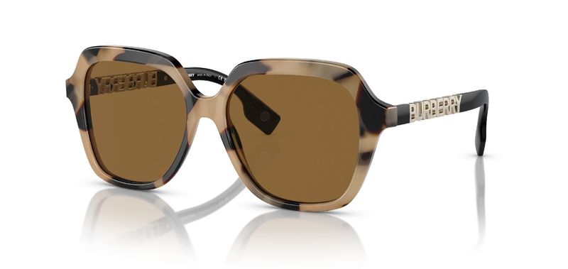 Lunettes de soleil Burberry Carré 0BE4389 Beige pour Femme