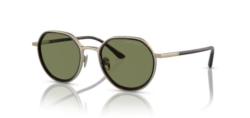 Lunettes de soleil Giorgio Armani Ronde 0AR6144 Doré pour Homme