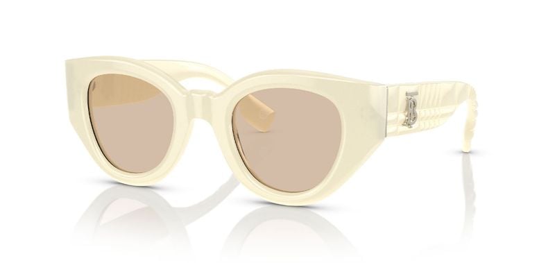 Lunettes de soleil Burberry Ronde 0BE4390 Beige pour Femme