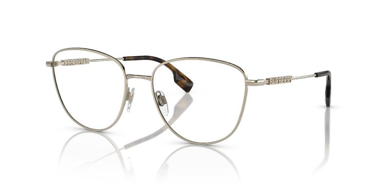 Burberry Round Eyeglasses 0BE1376 Gold for Woman