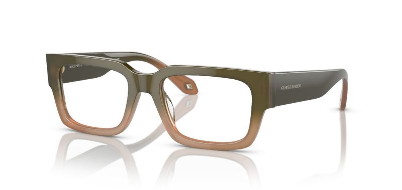 Giorgio Armani Rectangle Eyeglasses 0AR7243U Green for Man