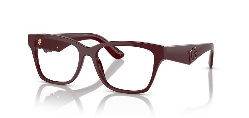 Dolce & Gabbana Rectangle Eyeglasses 0DG3370 Red for Woman