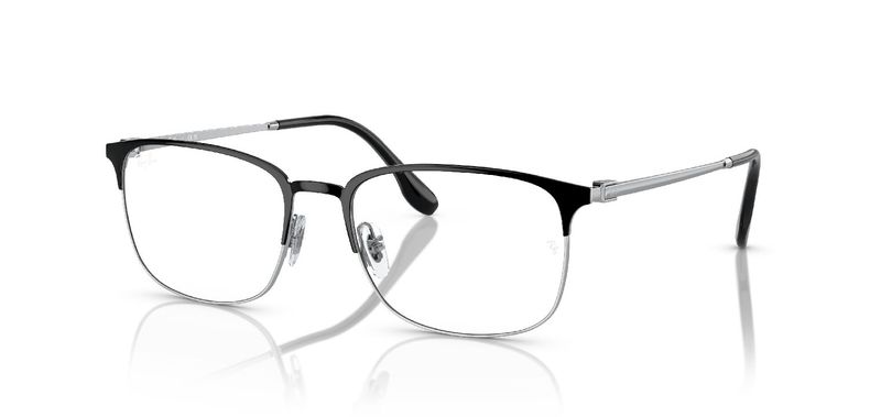 Ray-Ban Rechteckig Brillen 0RX6494 Schwarz für Damen/Herren