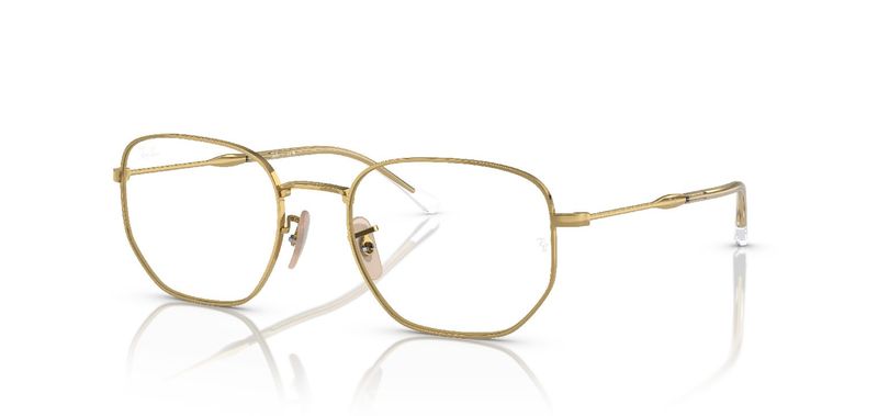 Ray-Ban Carré Eyeglasses 0RX6496 Gold for Unisex