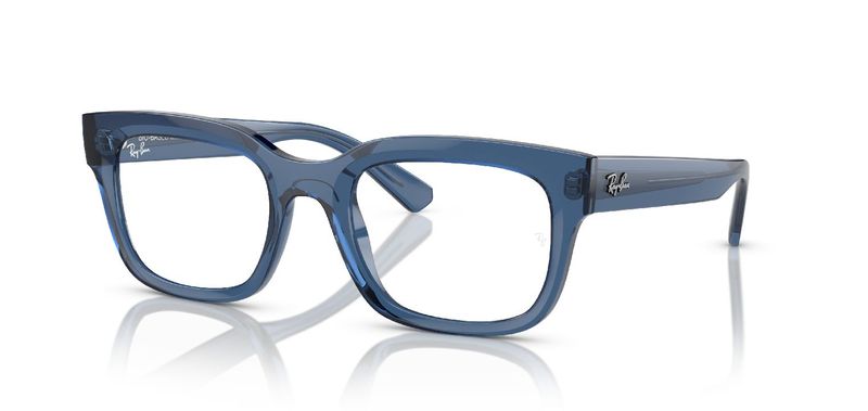 Ray-Ban Rechteckig Brillen 0RX7217 Blau für Herr-Dame