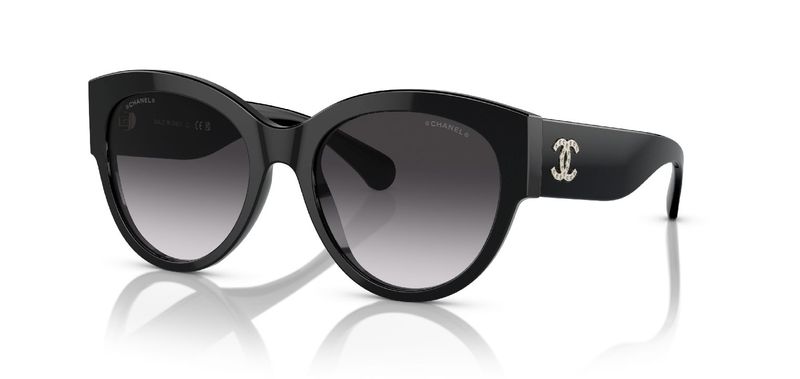 Chanel Round Sunglasses 0CH5498B Black for Woman