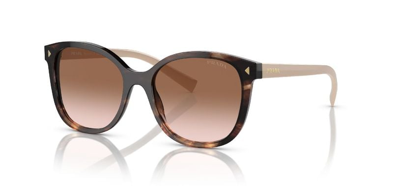 Lunettes de soleil Prada Carré 0PR 22ZS Marron pour Femme