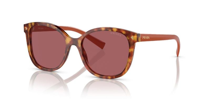 Prada Schmetterling Sonnenbrillen 0PR 22ZS Schildpatt für Damen