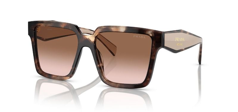 Prada Quadratisch Sonnenbrillen 0PR 24ZS Braun für Damen