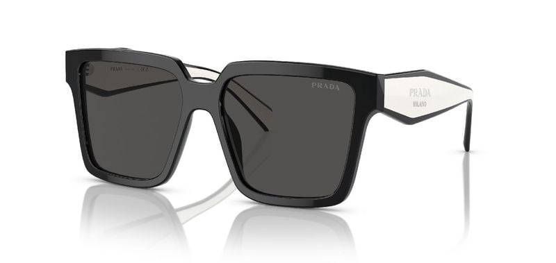 Lunettes de soleil Prada Carré 0PR 24ZS Noir pour Femme