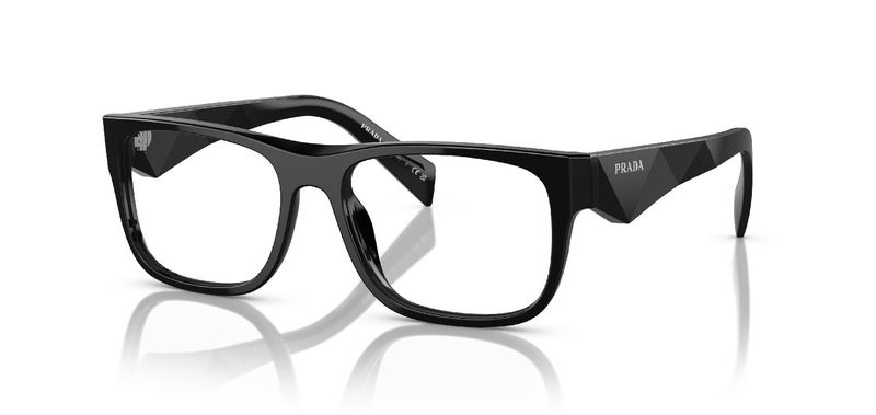Prada Carré Eyeglasses 0PR 22ZV Black for Man