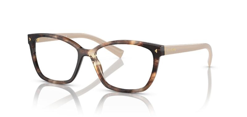 Prada Rectangle Eyeglasses 0PR 15ZV Marron for Woman