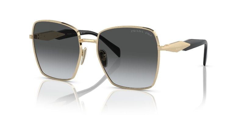 Prada Quadratisch Sonnenbrillen 0PR 64ZS Gold für Dame