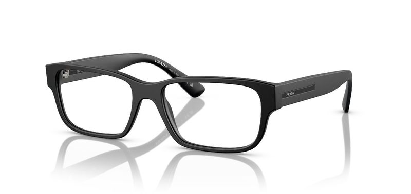 Prada Carré Eyeglasses 0PR 18ZV Black for Man