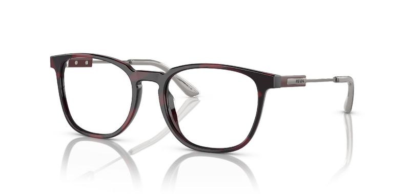 Prada Carré Eyeglasses 0PR 19ZV Red for Man