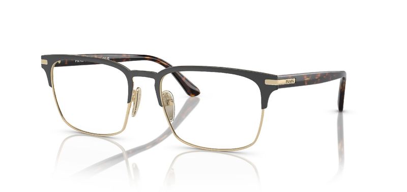 Prada Rectangle Eyeglasses 0PR 58ZV Grey for Man