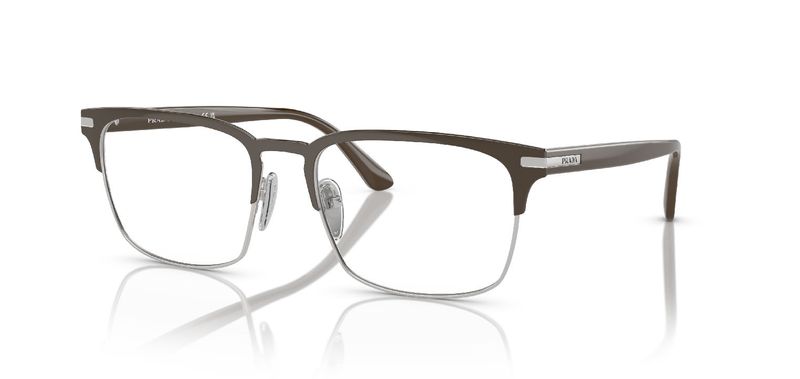 Prada Rectangle Eyeglasses 0PR 58ZV Green for Man