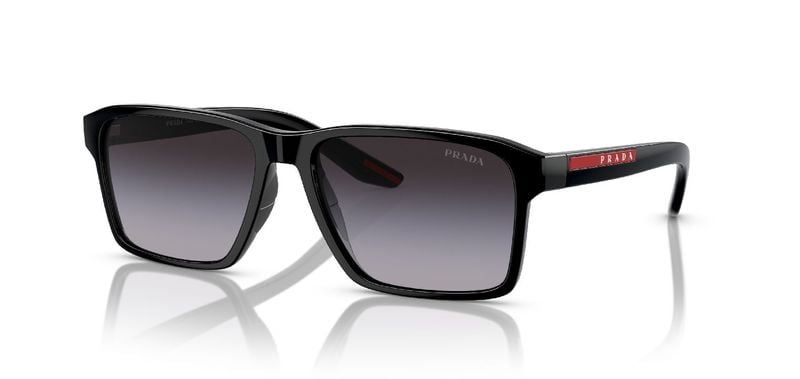 Prada Linea Rossa Rectangle Sunglasses 0PS 05YS Black for Man