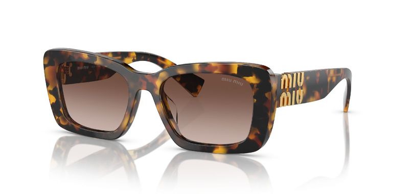 Miu Miu Rectangle Sunglasses 0MU 07YS Tortoise shell for Woman