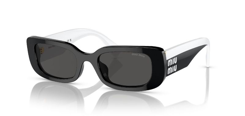 Miu Miu Rectangle Sunglasses 0MU 08YS Black for Woman
