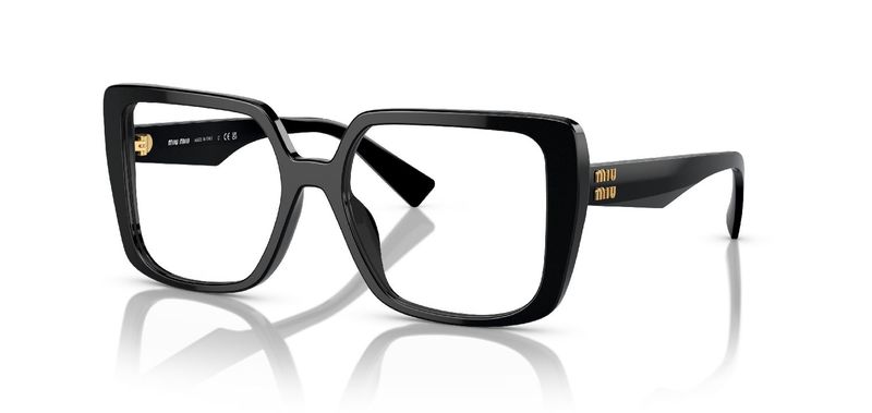Miu Miu Carré Eyeglasses 0MU 06VV Black for Woman