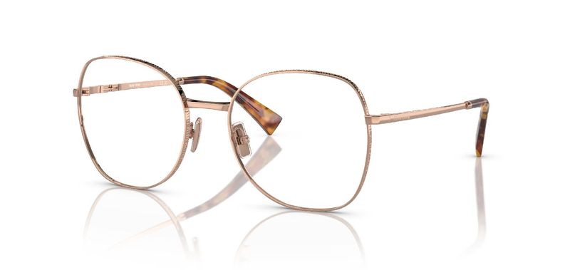 Miu Miu Rund Brillen 0MU 52VV Rosa für Dame