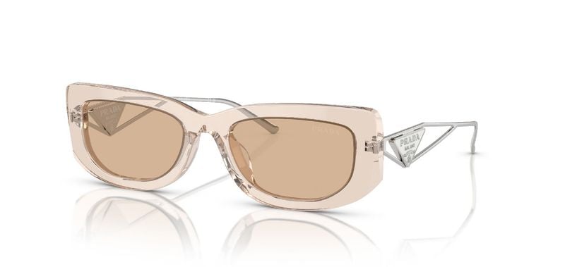 Prada Rechteckig Sonnenbrillen 0PR 14YS Beige für Damen