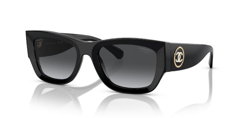 Chanel Rechteckig Sonnenbrillen 0CH5507 Schwarz für Damen