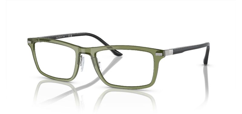 Philippe Starck Rectangle Eyeglasses 0SH2081 Green for Man