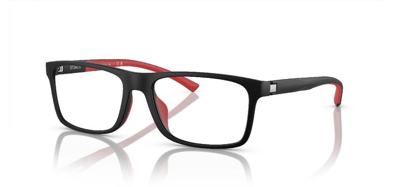 Philippe Starck Rectangle Eyeglasses 0SH3096 Black for Man