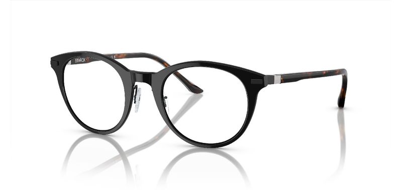 Philippe Starck Rund Brillen 0SH2080 Schwarz für Herr