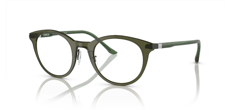 Philippe Starck Rund Brillen 0SH2080 Grün für Herr