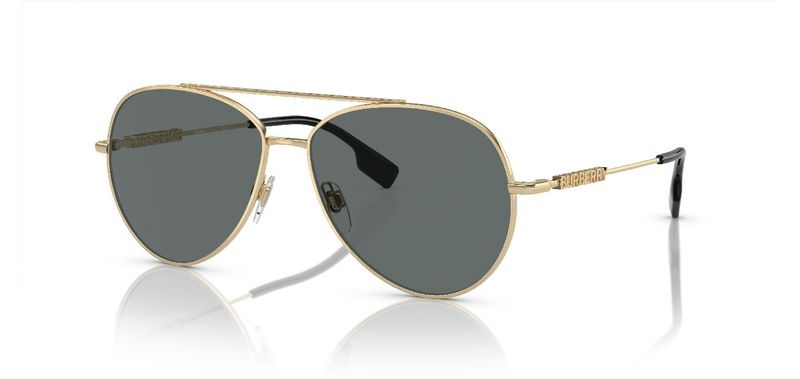 Burberry Pilot Sunglasses 0BE3147 Gold for Woman