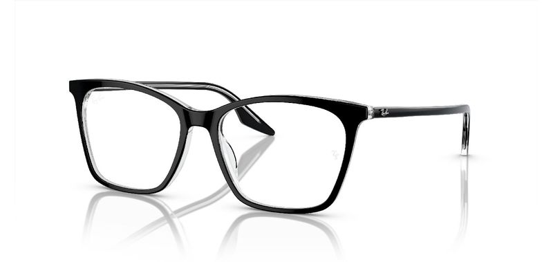 Ray-Ban Schmetterling Brillen 0RX5422 Schwarz für Dame