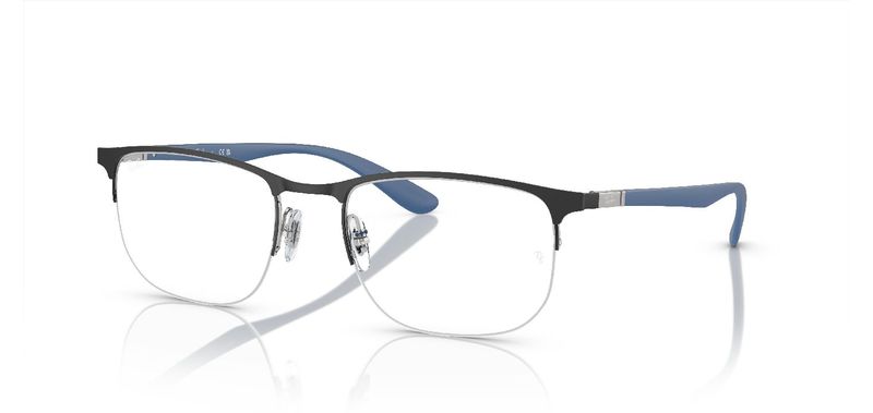 Ray-Ban Oval Brillen 0RX6513 Schwarz für Herr