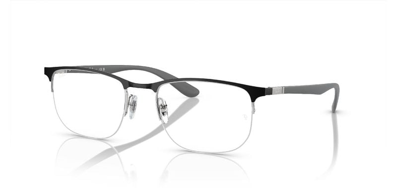 Ray-Ban Oval Brillen 0RX6513 Schwarz für Herr