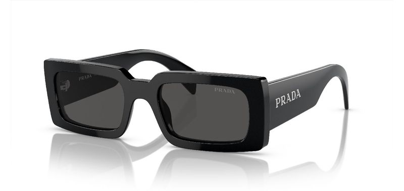 Prada Rechteckig Sonnenbrillen 0PR A07S Schwarz für Damen