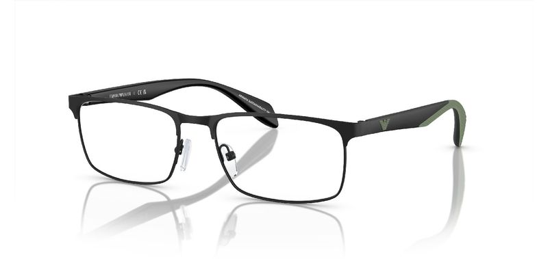 Emporio Armani Rectangle Eyeglasses 0EA1149 Black for Man