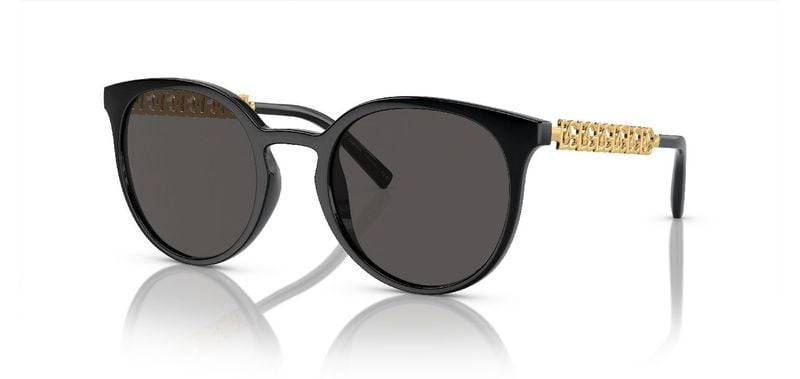 Dolce & Gabbana Round Sunglasses 0DG6189U Black for Woman