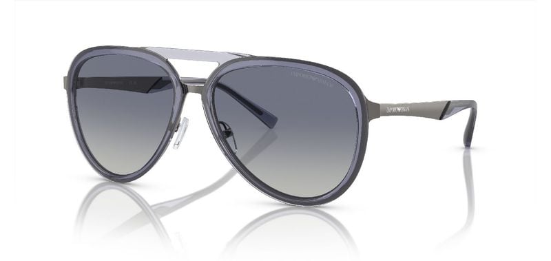 Emporio Armani Pilot Sonnenbrillen 0EA2145 Blau für Herr