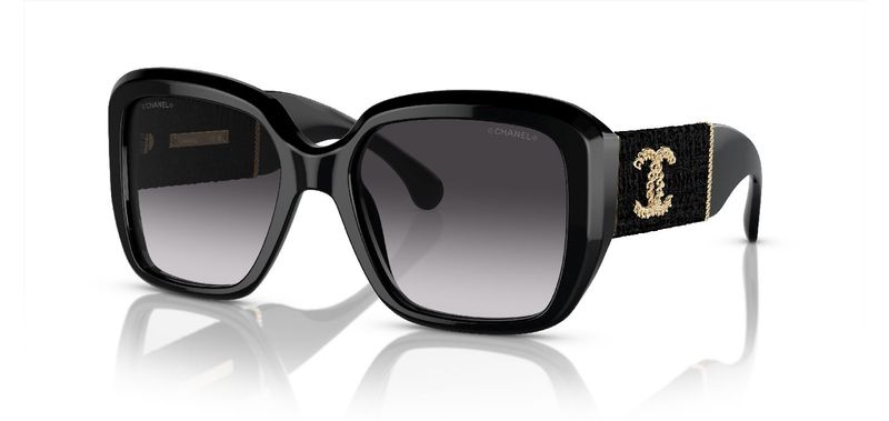 Chanel Carré Sunglasses 0CH5512 Black for Woman