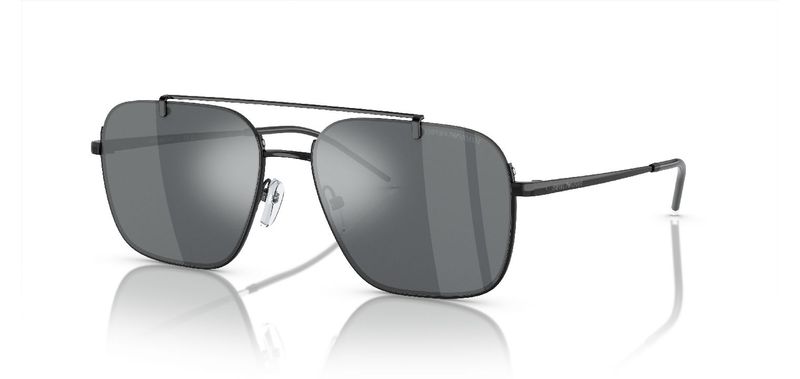 Emporio Armani Rectangle Sunglasses 0EA2150 Black for Man