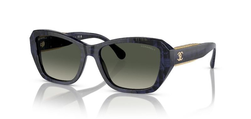 Chanel Rectangle Sunglasses 0CH5516 Blue for Woman