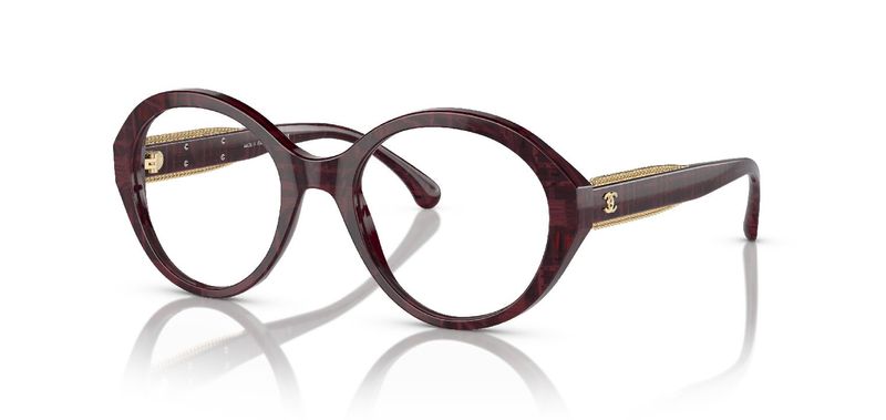 Chanel Oval Eyeglasses 0CH3459 Red for Woman