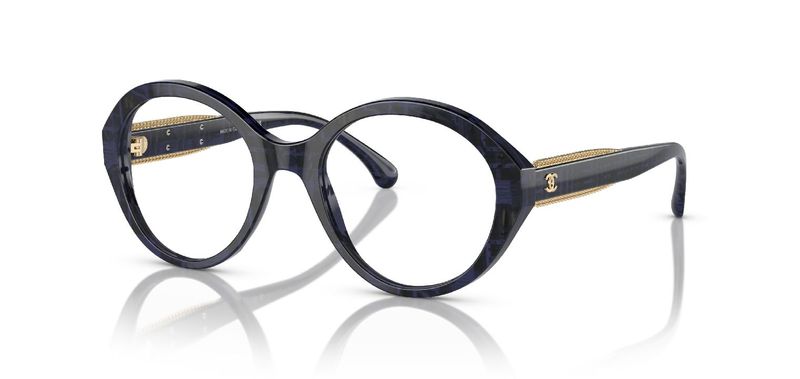 Chanel Oval Brillen 0CH3459 Blau für Dame