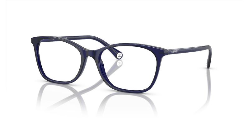 Chanel Rechteckig Brillen 0CH3414 Blau für Dame