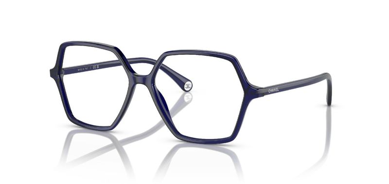Chanel Hexagonal Eyeglasses 0CH3447 Blue for Woman
