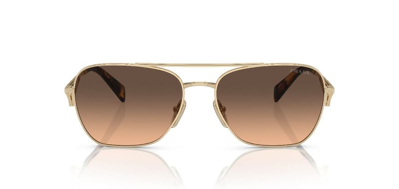 Prada Carré Sunglasses 0PR A50S Gold for Woman